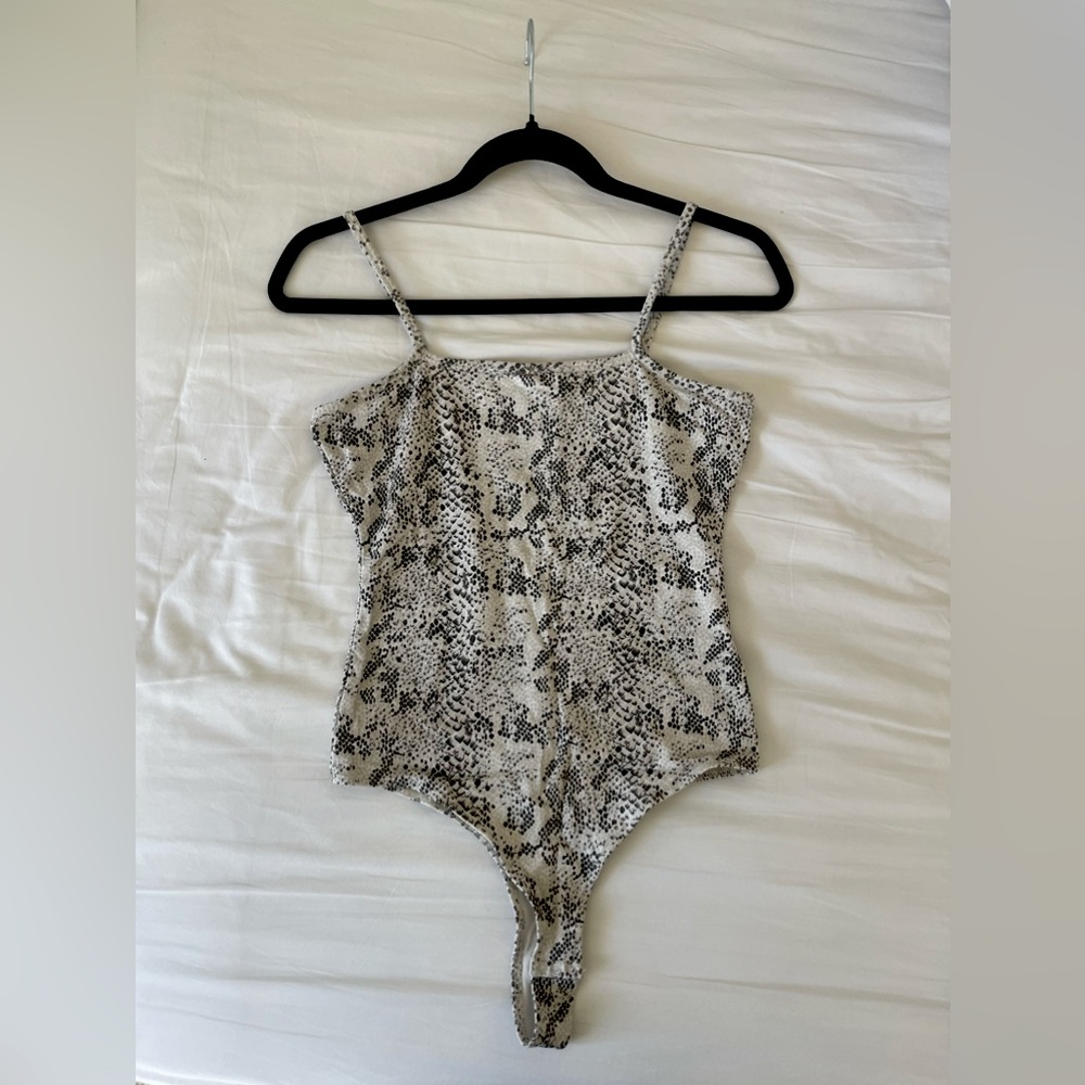 ATM Grey Snakeskin Bodysuit